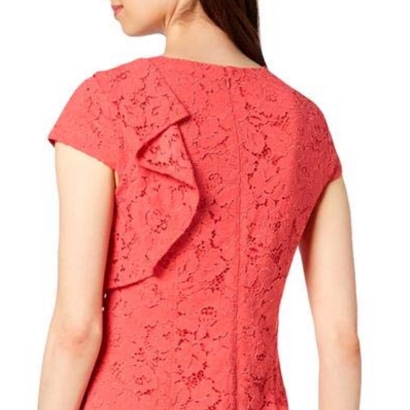 Vince Camuto Women's Lace Ruffle Shift Dress - Picture 5 of 6